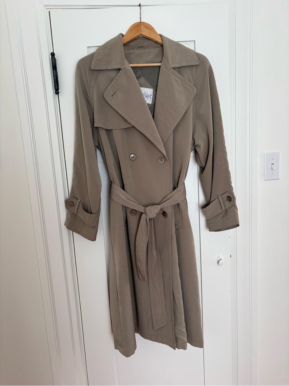 Vintage Classic Taupe Trench Coat